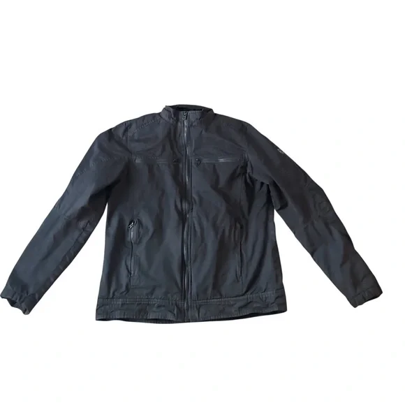 Kuhl Kafe Racer Black Waxed Jacket Mens Small - Picture 2 of 9